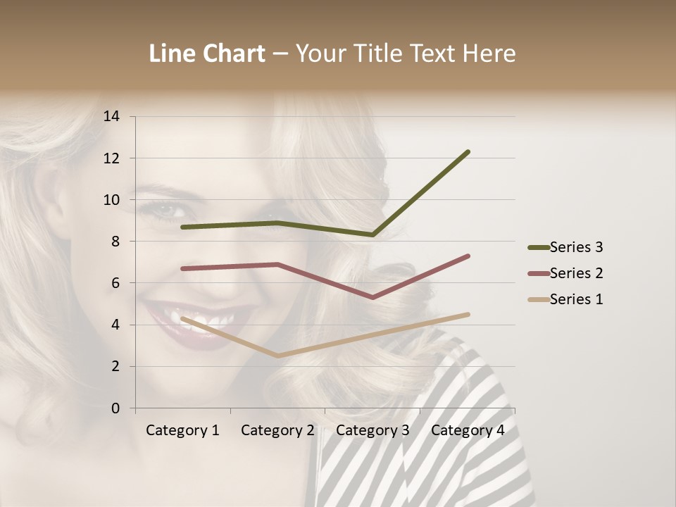 Caucasian Face Sensuality PowerPoint Template