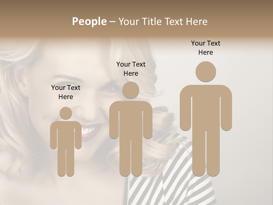 Caucasian Face Sensuality PowerPoint Template