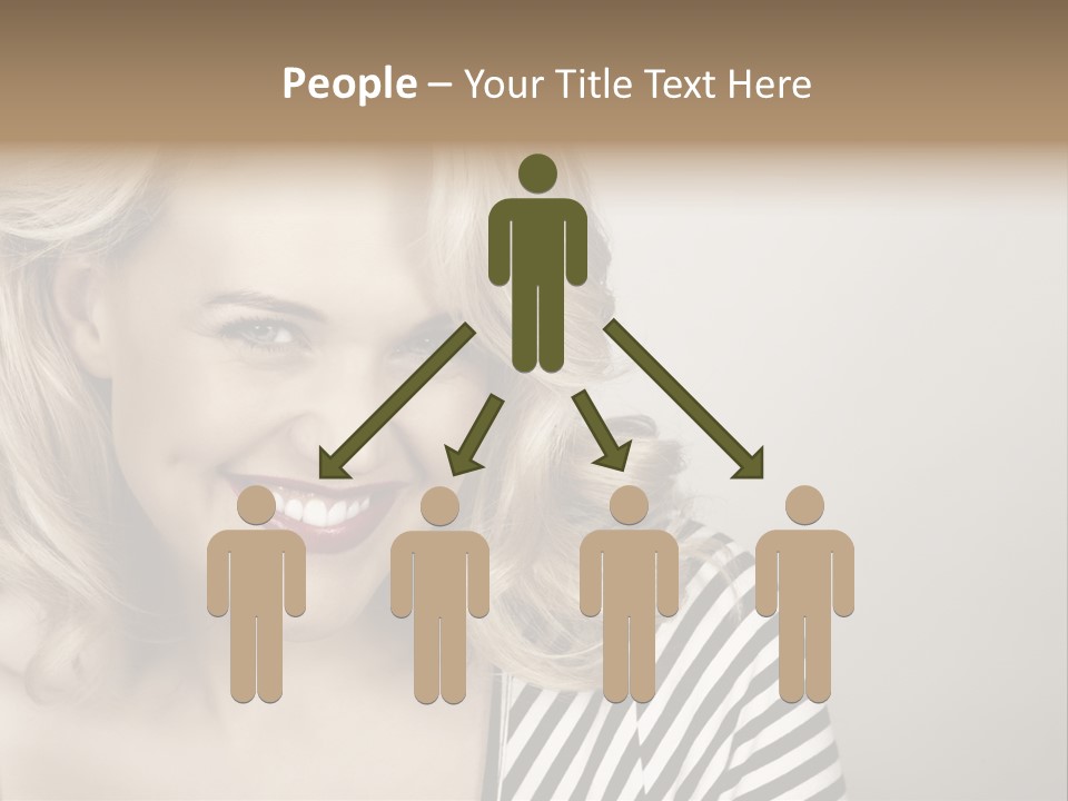 Caucasian Face Sensuality PowerPoint Template