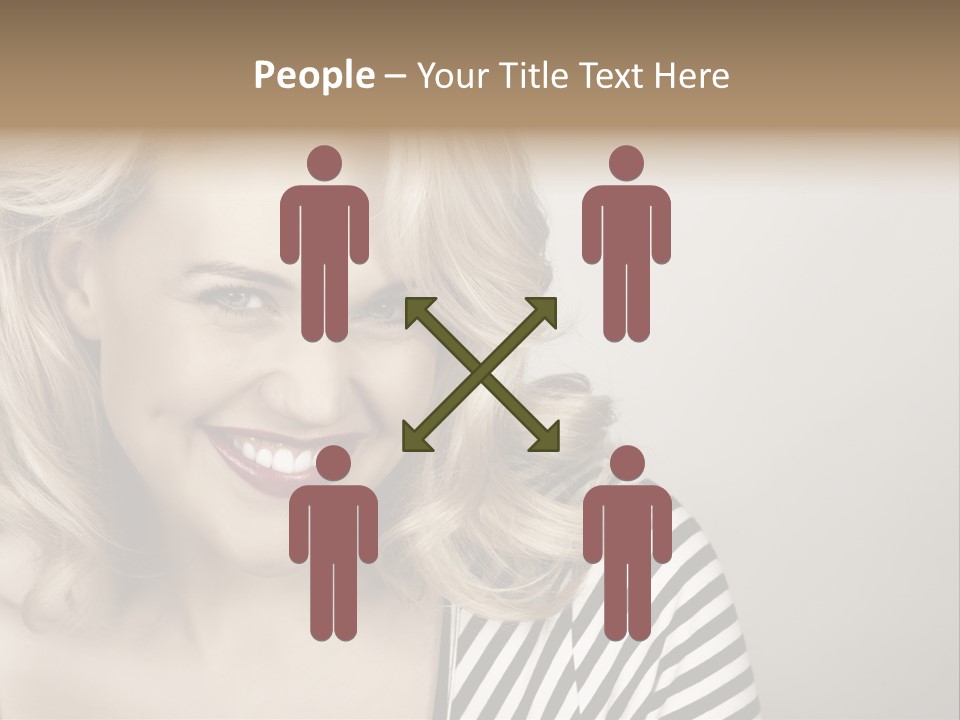 Caucasian Face Sensuality PowerPoint Template