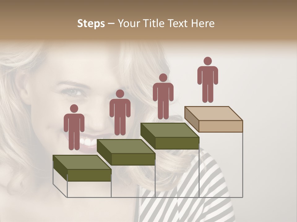 Caucasian Face Sensuality PowerPoint Template