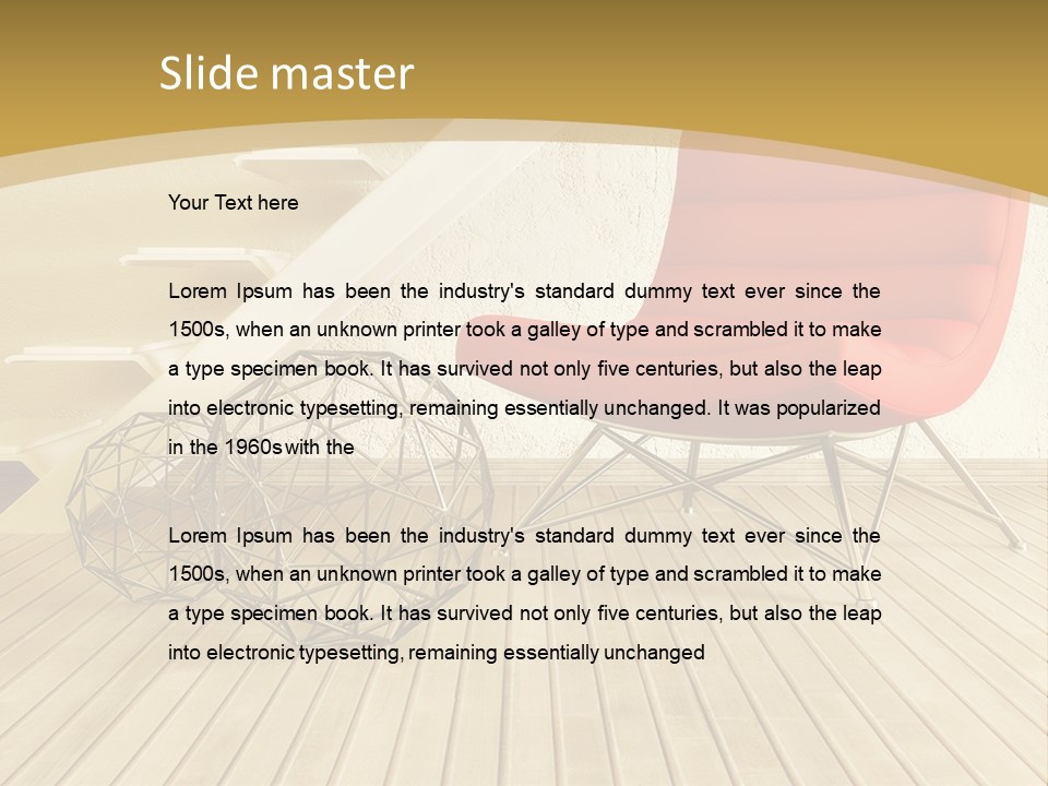 Ladder Indoors Contemporary PowerPoint Template