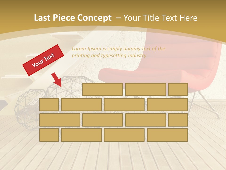 Ladder Indoors Contemporary PowerPoint Template