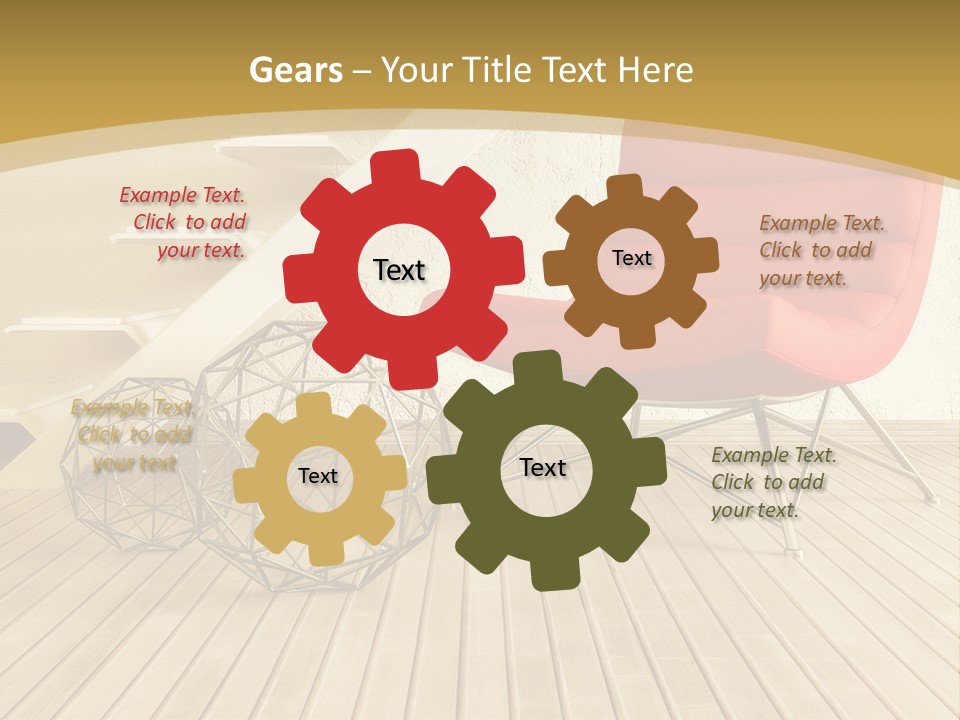 Ladder Indoors Contemporary PowerPoint Template