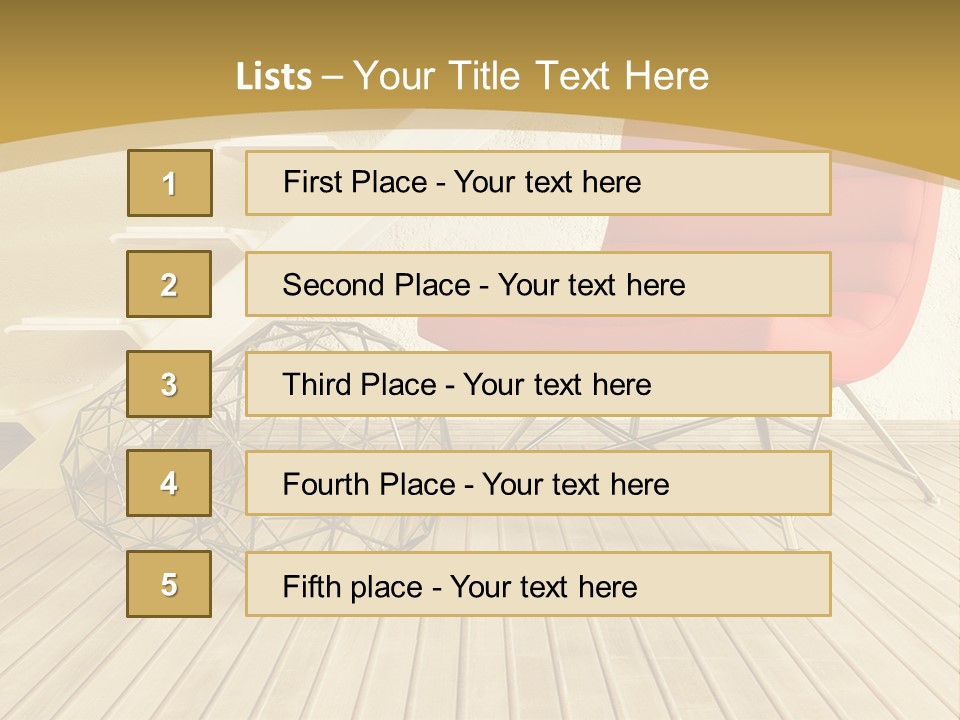 Ladder Indoors Contemporary PowerPoint Template
