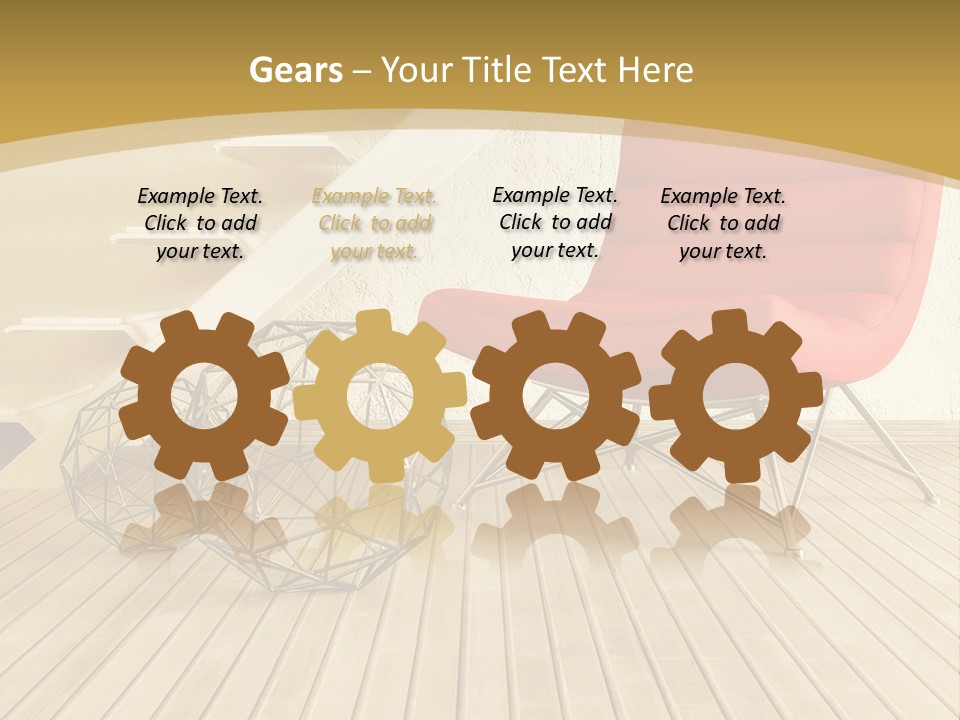 Ladder Indoors Contemporary PowerPoint Template