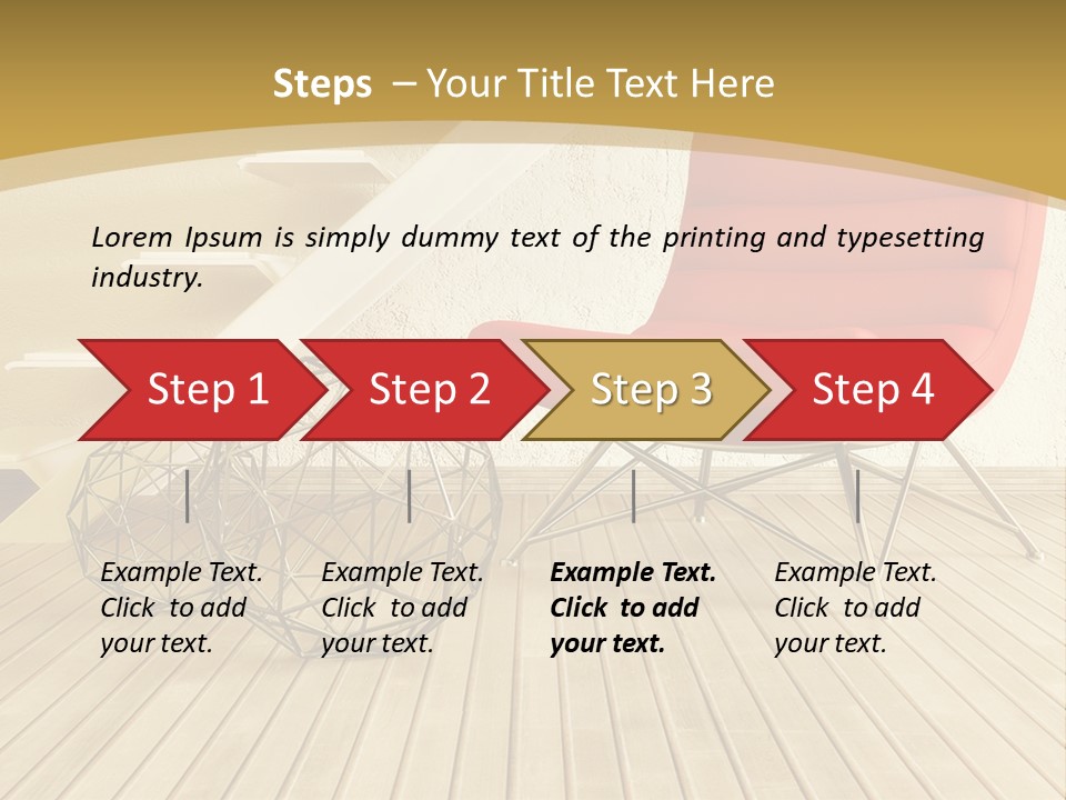 Ladder Indoors Contemporary PowerPoint Template