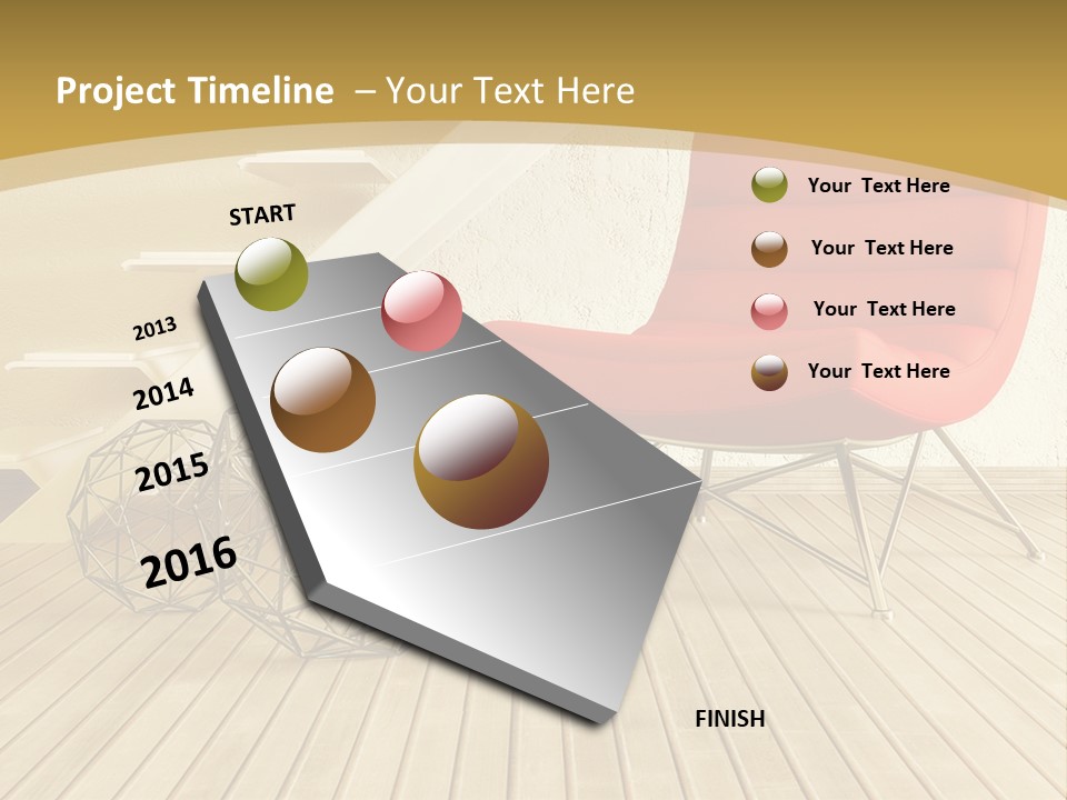 Ladder Indoors Contemporary PowerPoint Template
