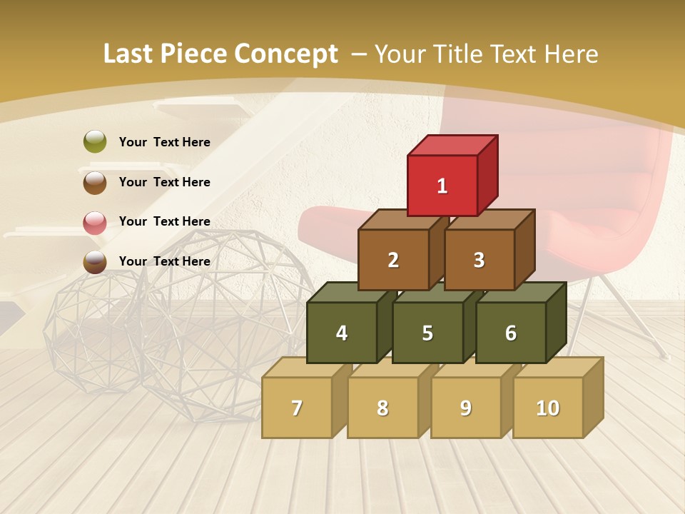 Ladder Indoors Contemporary PowerPoint Template