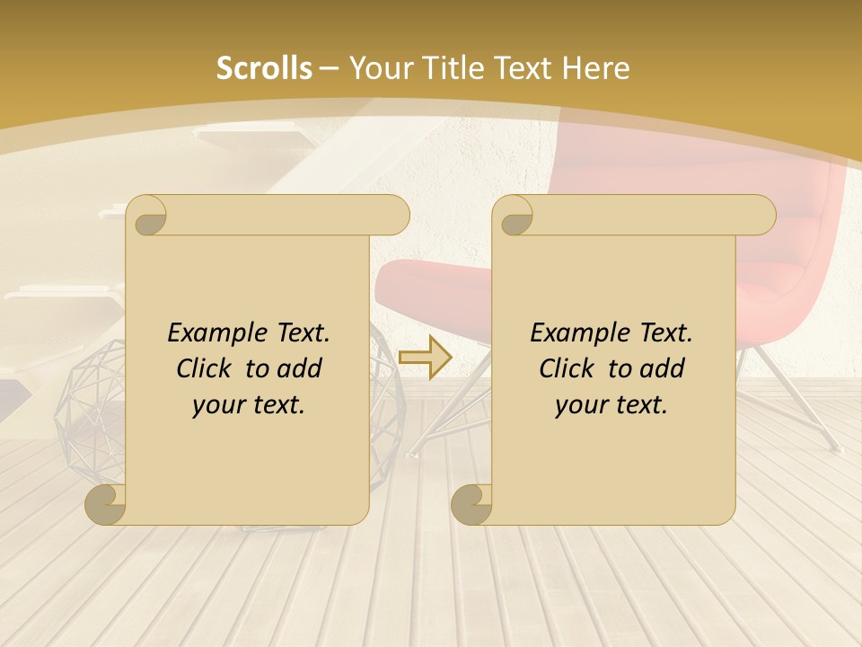 Ladder Indoors Contemporary PowerPoint Template