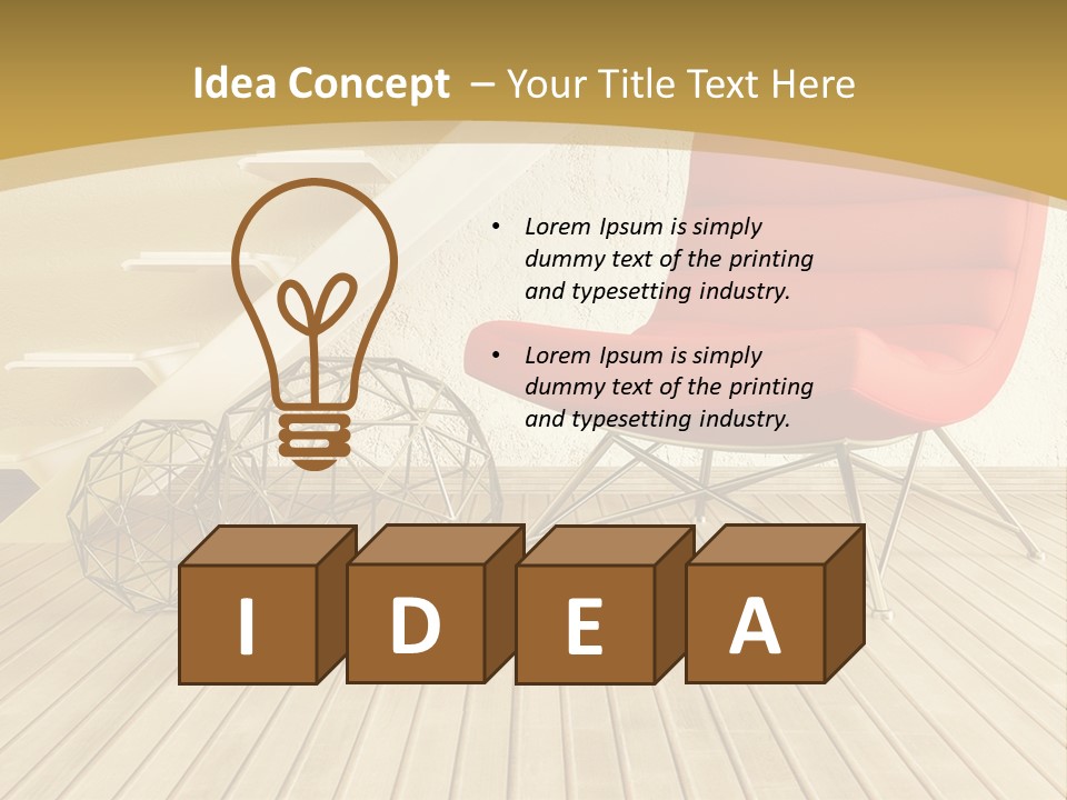 Ladder Indoors Contemporary PowerPoint Template
