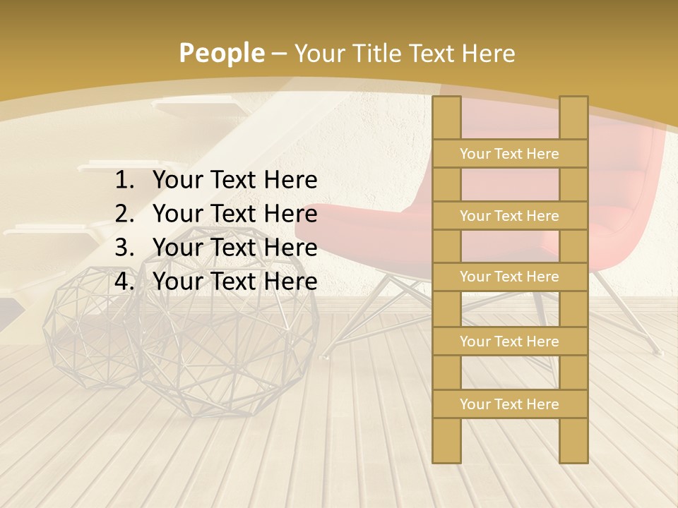Ladder Indoors Contemporary PowerPoint Template