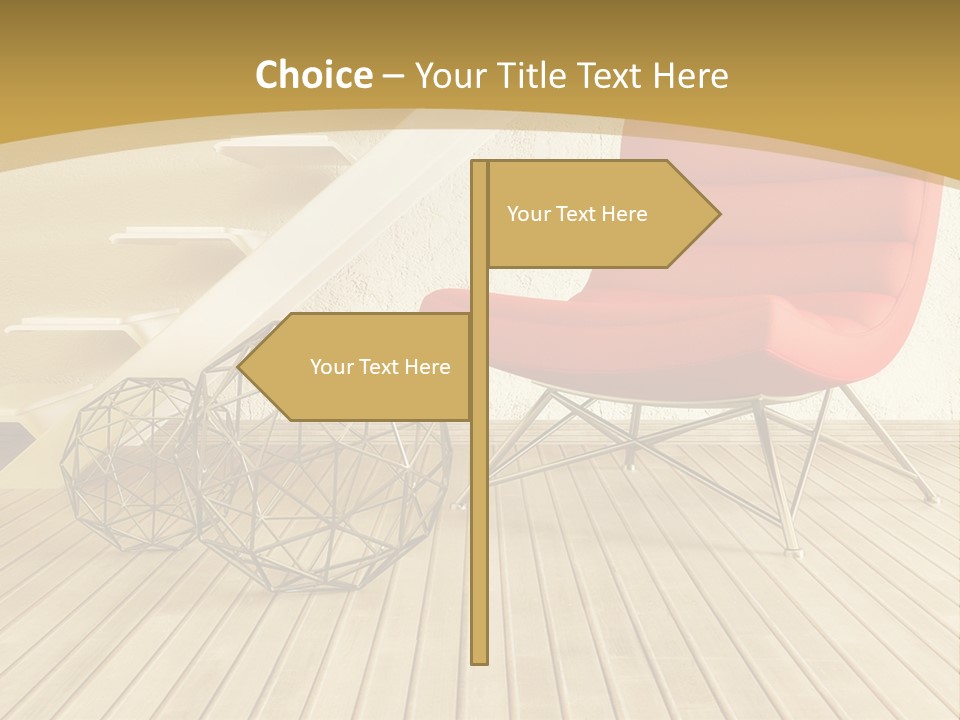 Ladder Indoors Contemporary PowerPoint Template