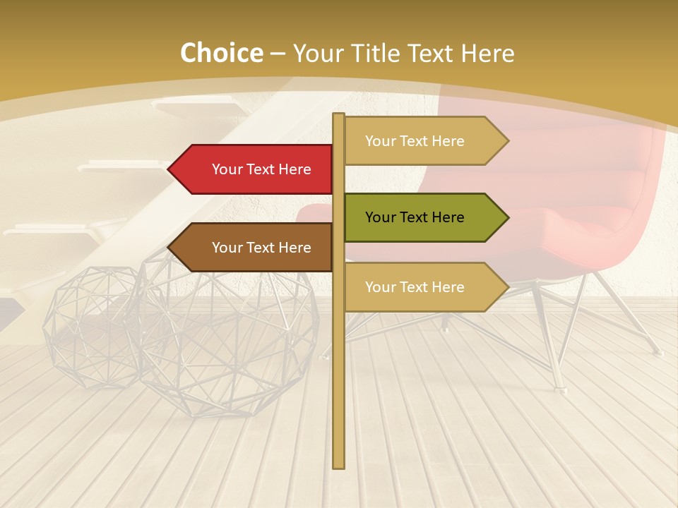 Ladder Indoors Contemporary PowerPoint Template
