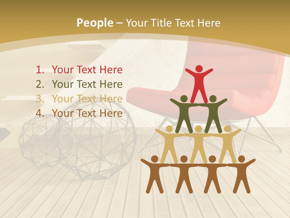 Ladder Indoors Contemporary PowerPoint Template