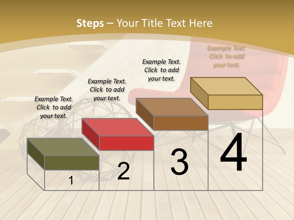 Ladder Indoors Contemporary PowerPoint Template