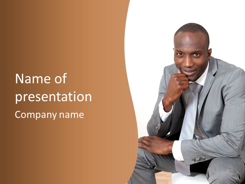 Business Grey African PowerPoint Template