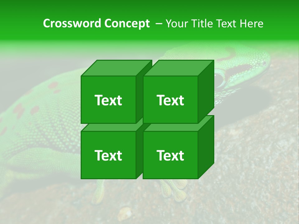 Gecko Chameleon Leaf PowerPoint Template