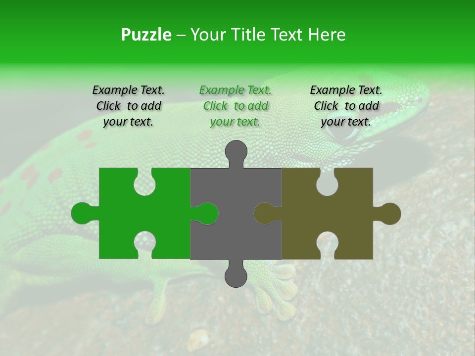 Gecko Chameleon Leaf PowerPoint Template