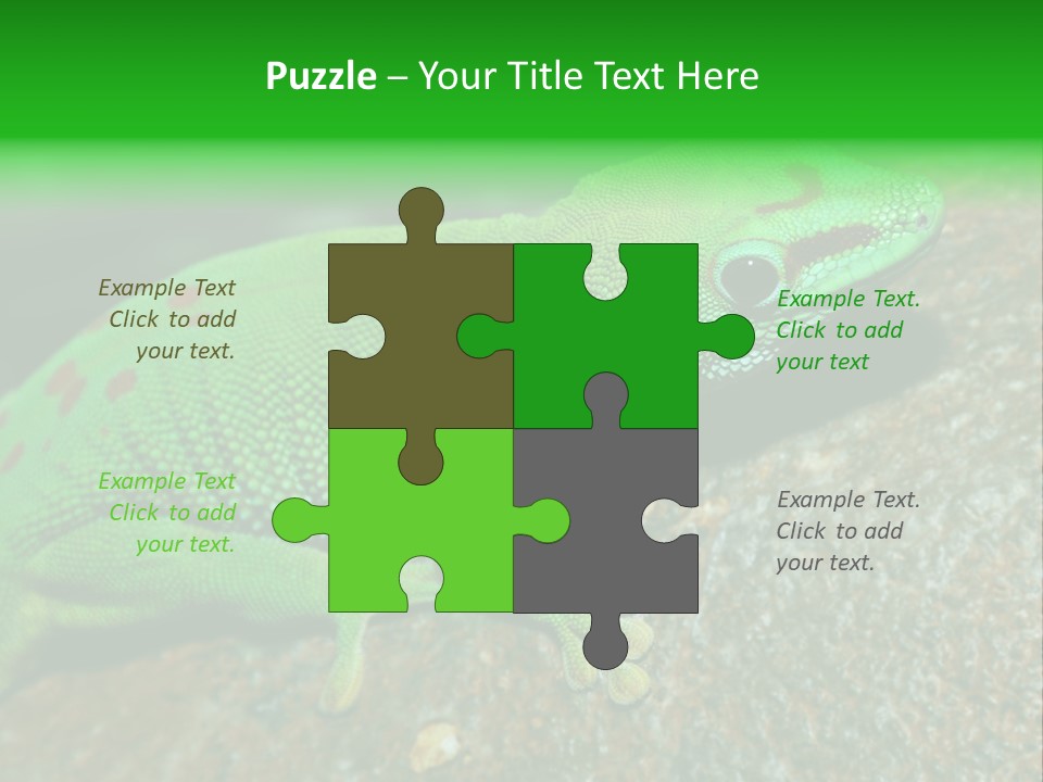 Gecko Chameleon Leaf PowerPoint Template