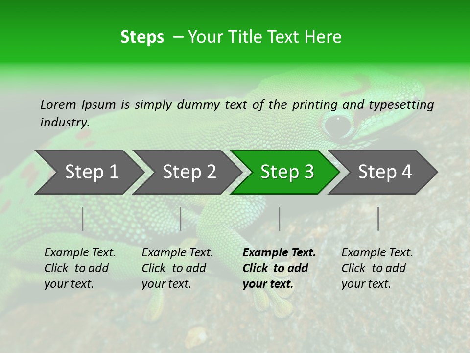 Gecko Chameleon Leaf PowerPoint Template