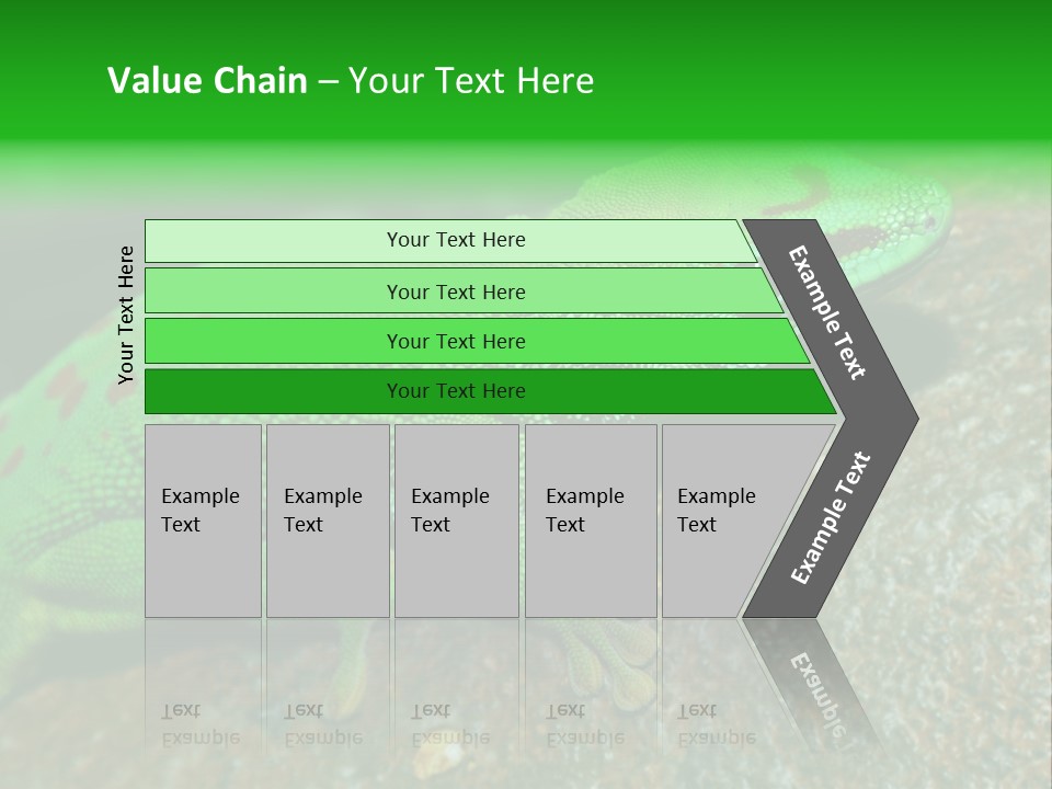 Gecko Chameleon Leaf PowerPoint Template