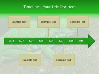 Gecko Chameleon Leaf PowerPoint Template