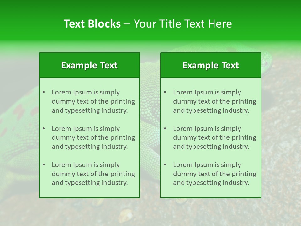 Gecko Chameleon Leaf PowerPoint Template