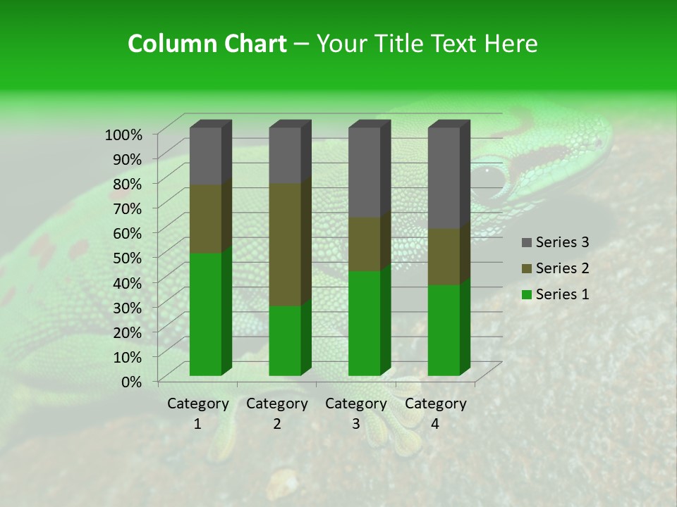 Gecko Chameleon Leaf PowerPoint Template