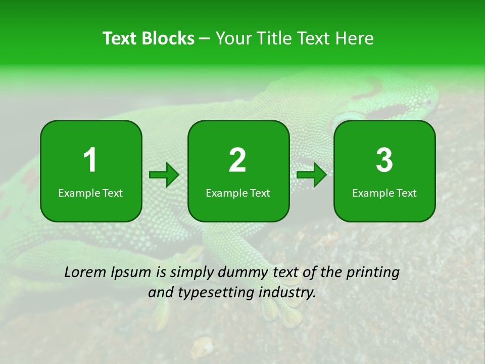 Gecko Chameleon Leaf PowerPoint Template