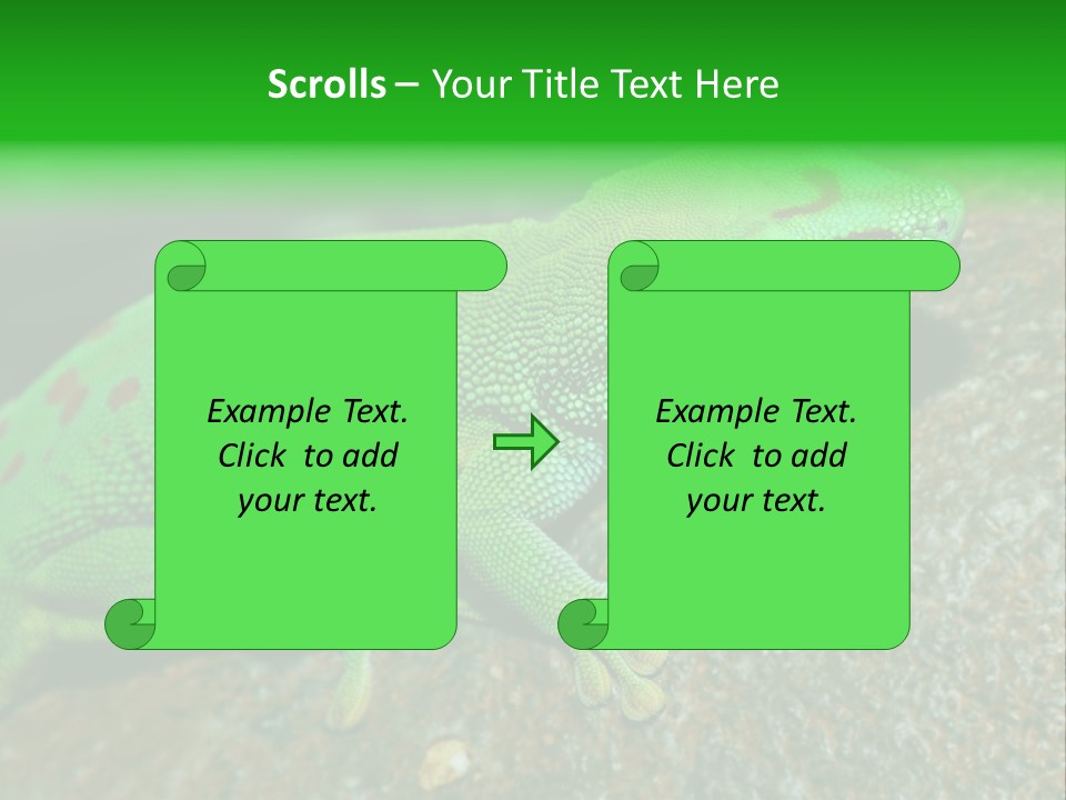 Gecko Chameleon Leaf PowerPoint Template