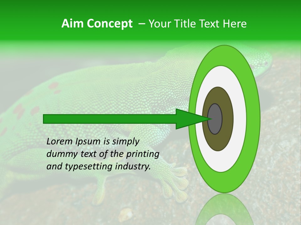 Gecko Chameleon Leaf PowerPoint Template