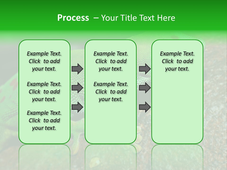 Gecko Chameleon Leaf PowerPoint Template