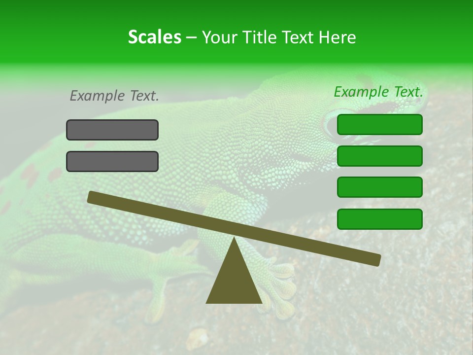 Gecko Chameleon Leaf PowerPoint Template