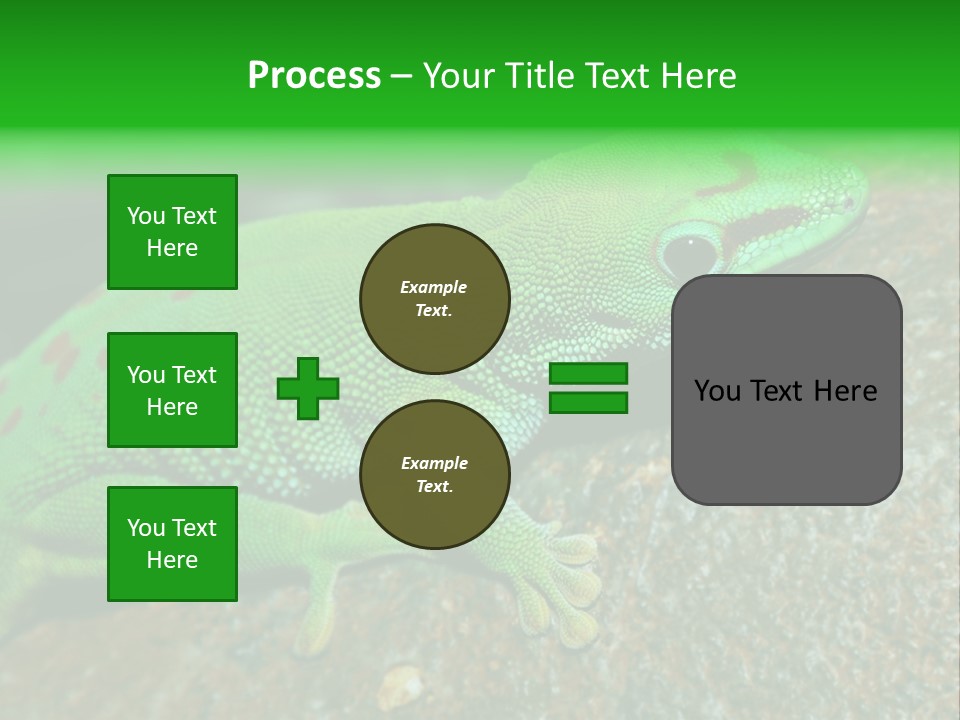 Gecko Chameleon Leaf PowerPoint Template