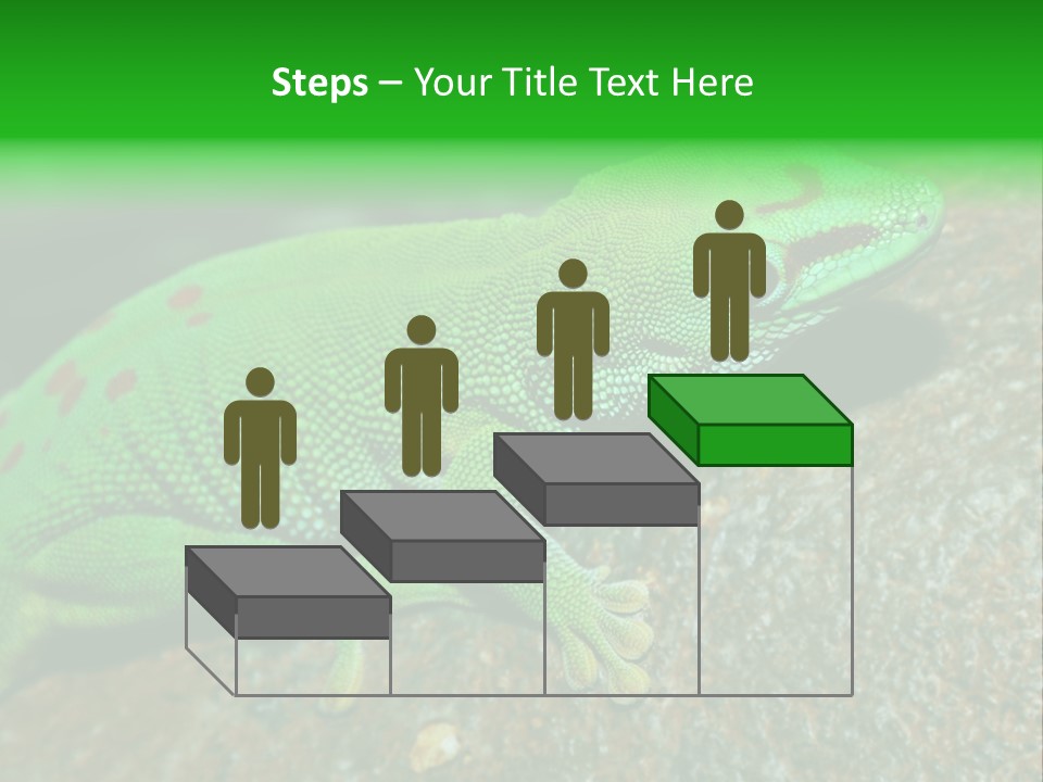 Gecko Chameleon Leaf PowerPoint Template