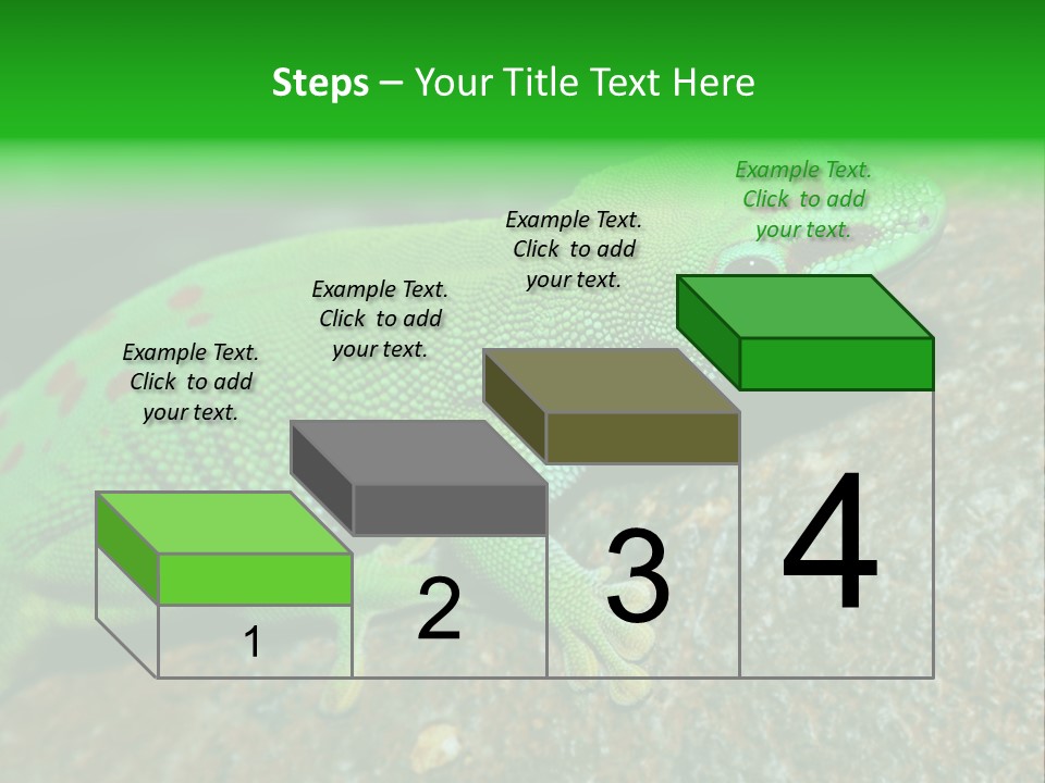 Gecko Chameleon Leaf PowerPoint Template