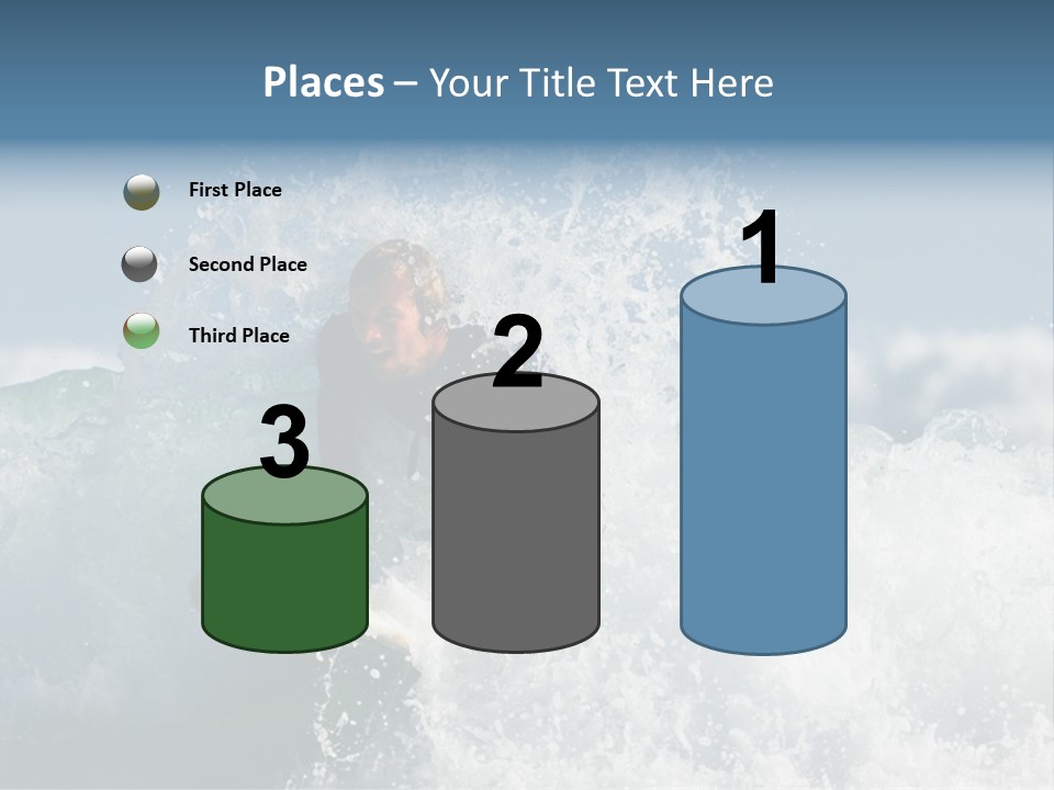 Sunny Ocean Surfing PowerPoint Template