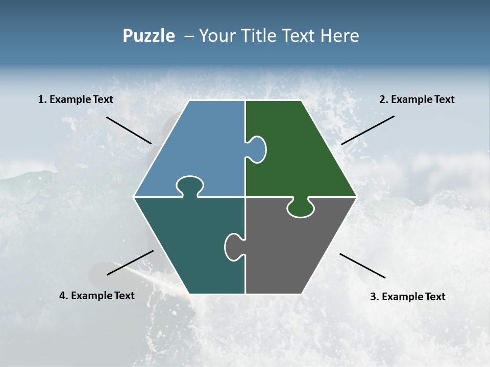 Sunny Ocean Surfing PowerPoint Template