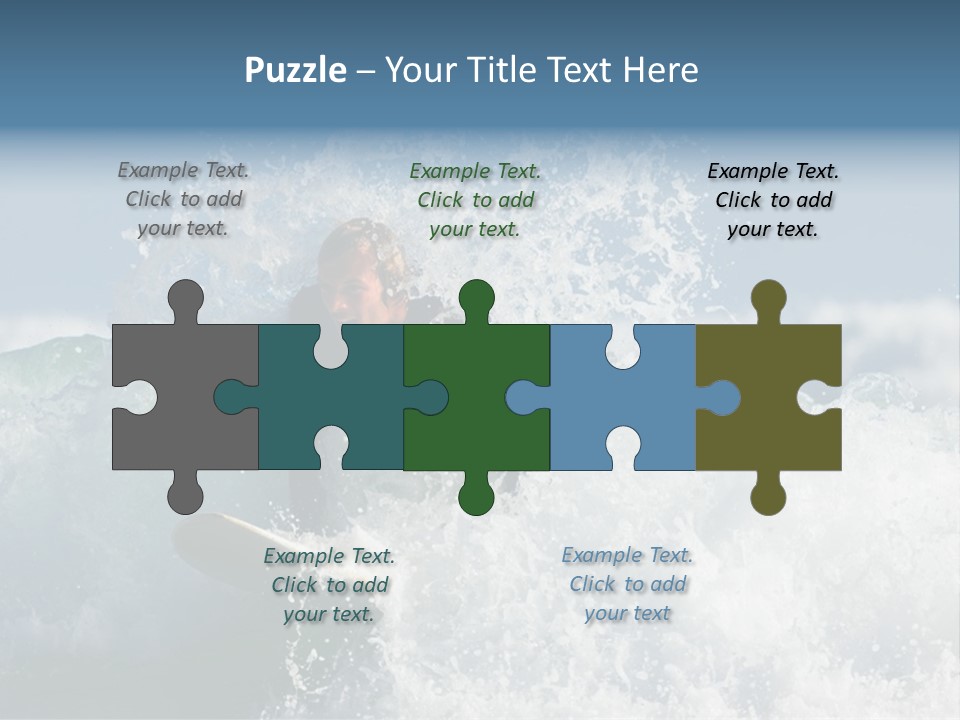 Sunny Ocean Surfing PowerPoint Template