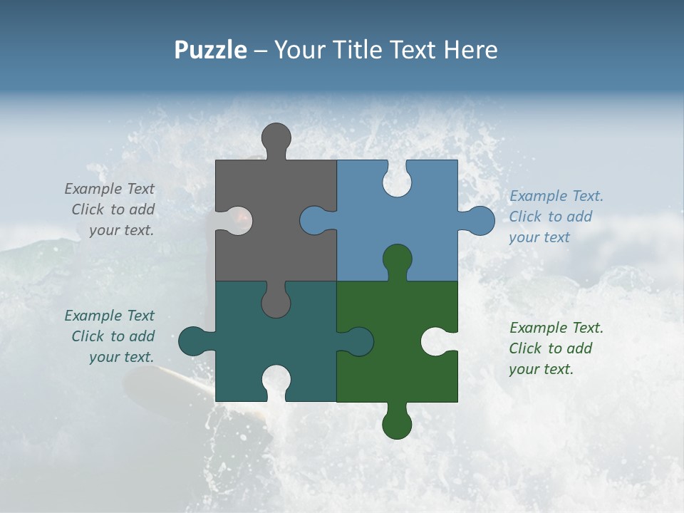 Sunny Ocean Surfing PowerPoint Template