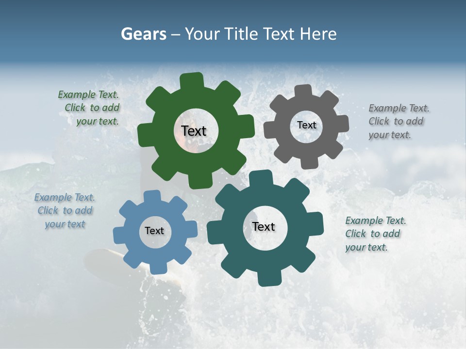 Sunny Ocean Surfing PowerPoint Template