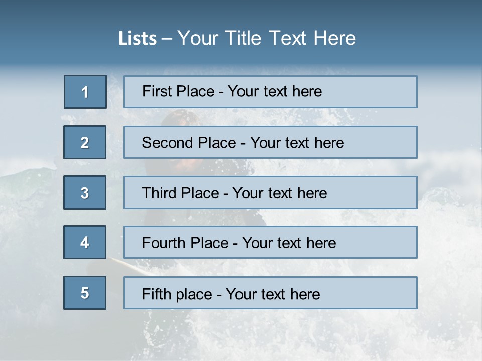 Sunny Ocean Surfing PowerPoint Template