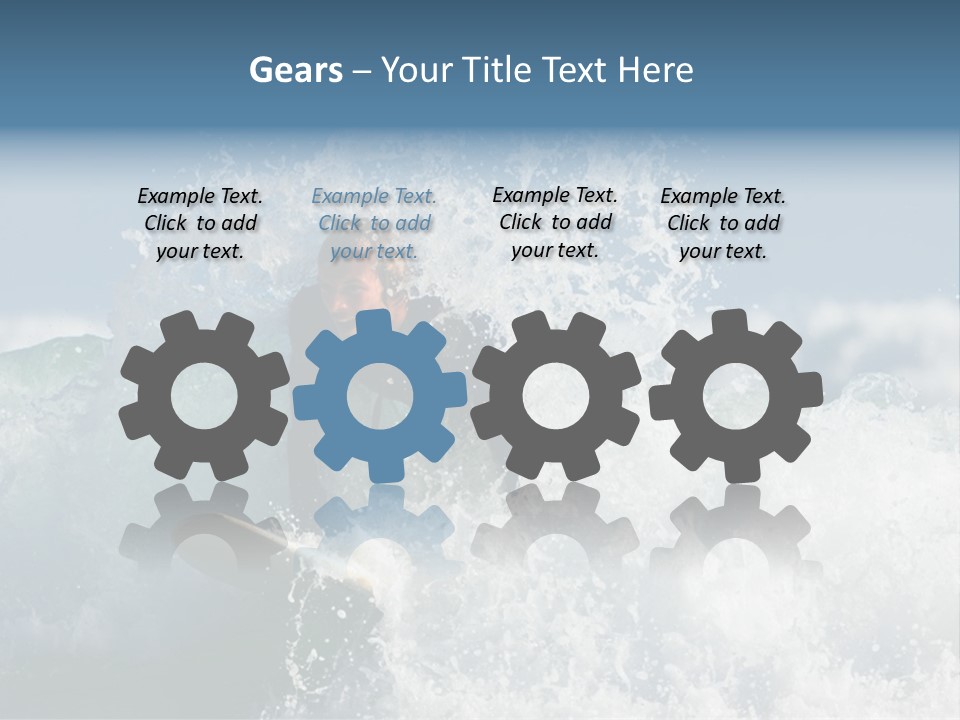 Sunny Ocean Surfing PowerPoint Template