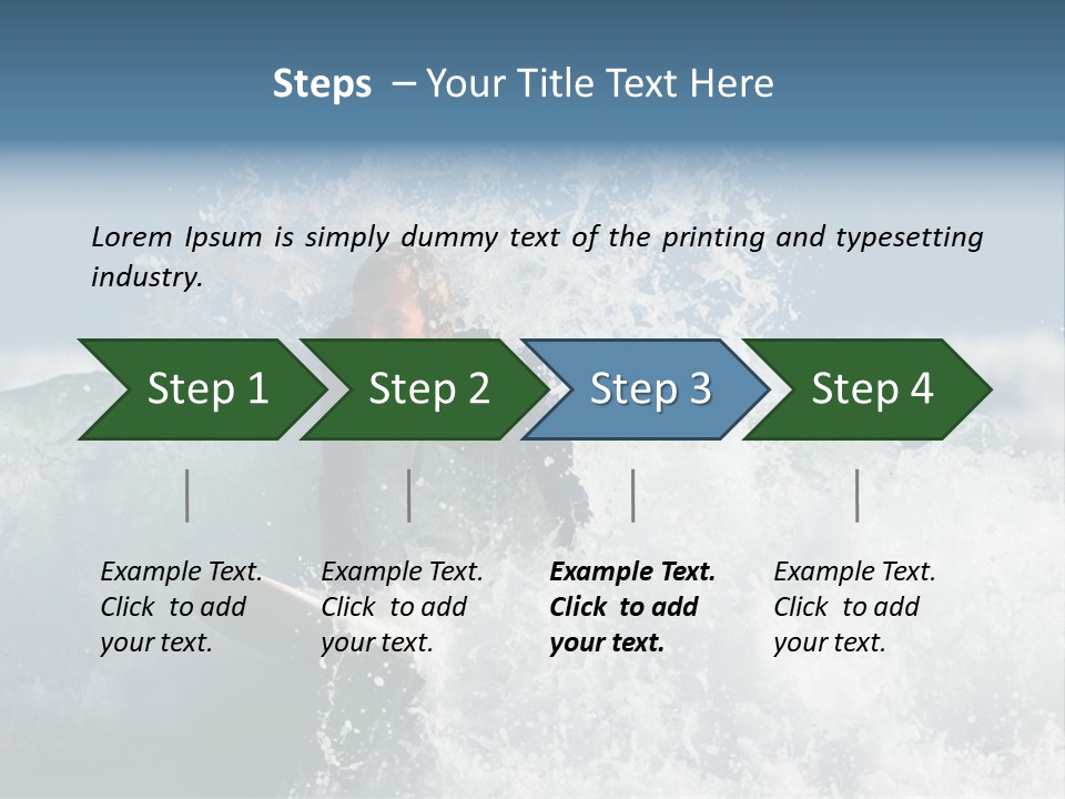 Sunny Ocean Surfing PowerPoint Template