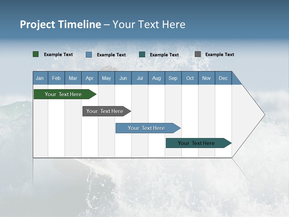 Sunny Ocean Surfing PowerPoint Template