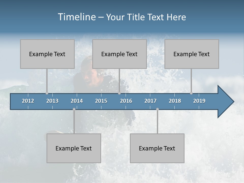 Sunny Ocean Surfing PowerPoint Template
