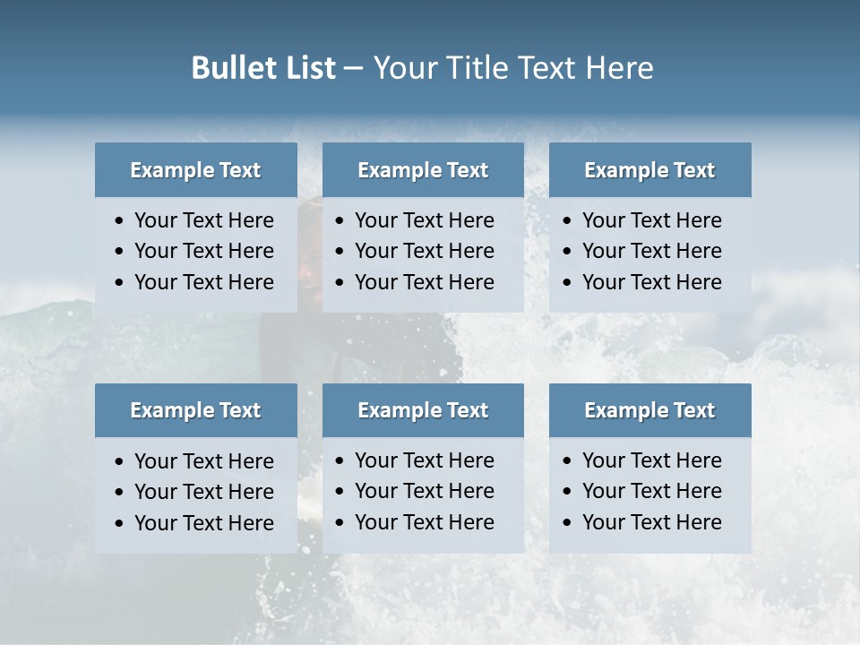 Sunny Ocean Surfing PowerPoint Template