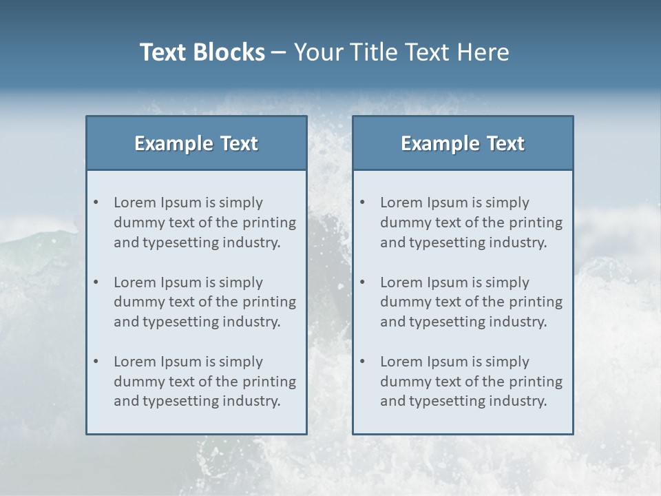 Sunny Ocean Surfing PowerPoint Template