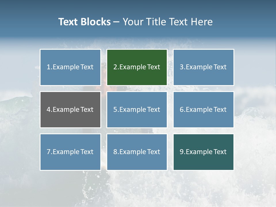 Sunny Ocean Surfing PowerPoint Template